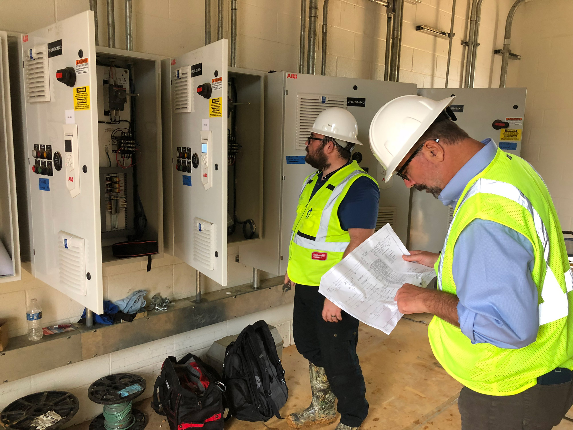 Commissioning of ACQ580s VFDs at a wastewater plant
